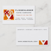 fliesenleger visitekaartje (Voorkant / Achterkant)