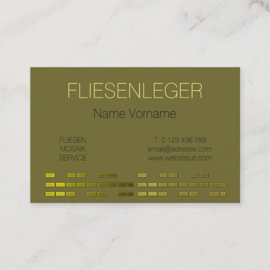 fliesenleger visitekaartje (Voorkant)