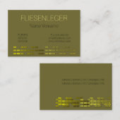 fliesenleger visitekaartje (Voorkant / Achterkant)