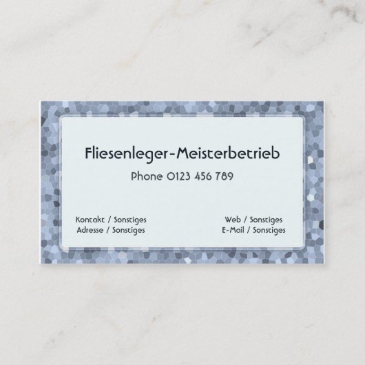 fliesenleger visitekaartje (Voorkant)