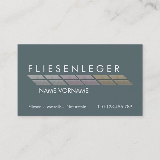fliesenleger visitekaartje (Voorkant)
