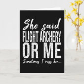 Flight Archery grappig geschenk Kaart (Gele Bloem)