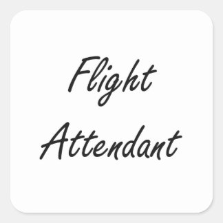 Flight Attendant artistiek ontwerp Vierkante Sticker