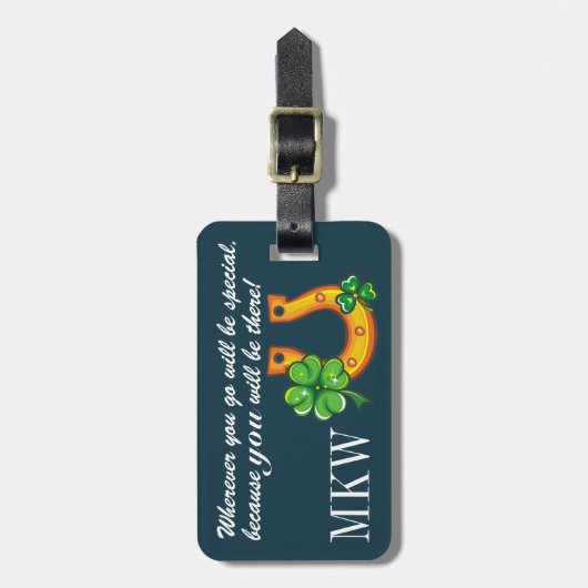 Flight Attendant Bagagelabel met Quote op Terug (Voorkant verticaal)