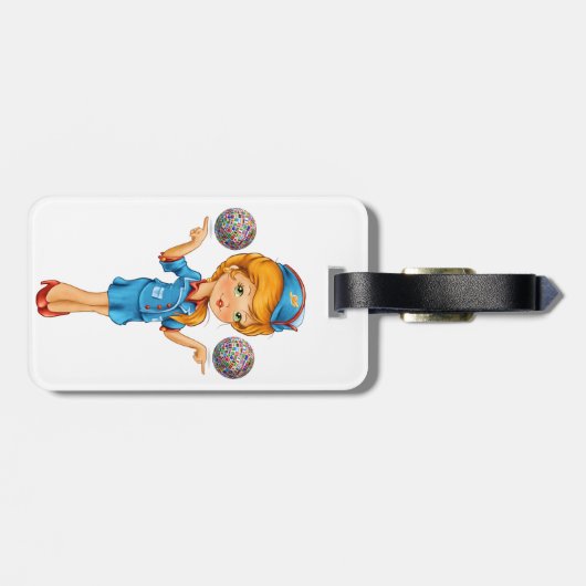 Flight Attendant Bagagelabel met Quote op Terug (Achterkant horizontaal)