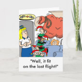 Flight Attendant en Elf Holiday Greeting Card Feestdagen Kaart (Voorkant)