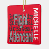 Flight Attendant Extraordinaire CUSTOM Keramisch Ornament (Links)