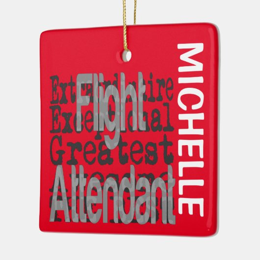Flight Attendant Extraordinaire CUSTOM Keramisch Ornament (Links)