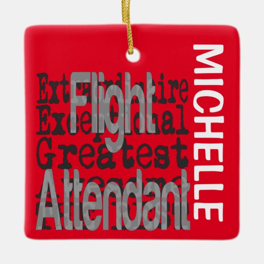 Flight Attendant Extraordinaire CUSTOM Keramisch Ornament (Voorkant)