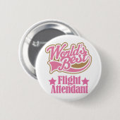 Flight Attendant Gift (Beste werelden) Ronde Button 5,7 Cm (Voorkant /achterkant)