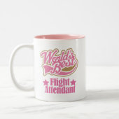 Flight Attendant Gift (Beste werelden) Tweekleurige Koffiemok (Links)
