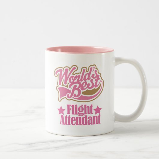 Flight Attendant Gift (Beste werelden) Tweekleurige Koffiemok (Rechts)