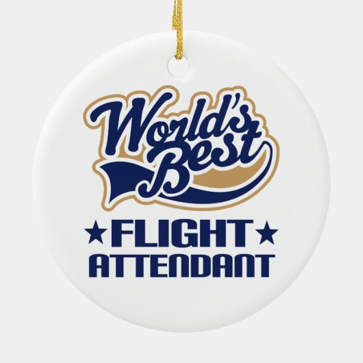 Flight Attendant Gift Ornament (Achterkant)