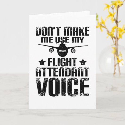 Flight Attendant Kaart (Gele Bloem)