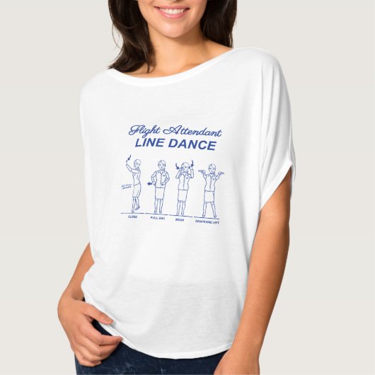 Flight Attendant Line Dance T-shirt (Voorkant)