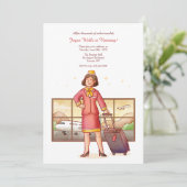 Flight Attendant Retirement Party Kaart (Staand voorkant)