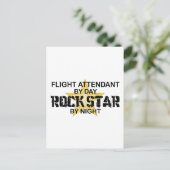Flight Attendant Rock Star Briefkaart (Staand voorkant)