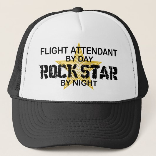 Flight Attendant Rock Star Trucker Pet (Voorkant)