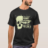 Flight Attendant T-Shirt Funny Gift Skull Graphic (Voorkant)
