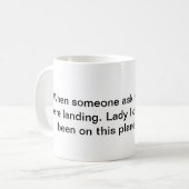 Flight attendants mug, taza azafata koffiemok (Voorkant links)