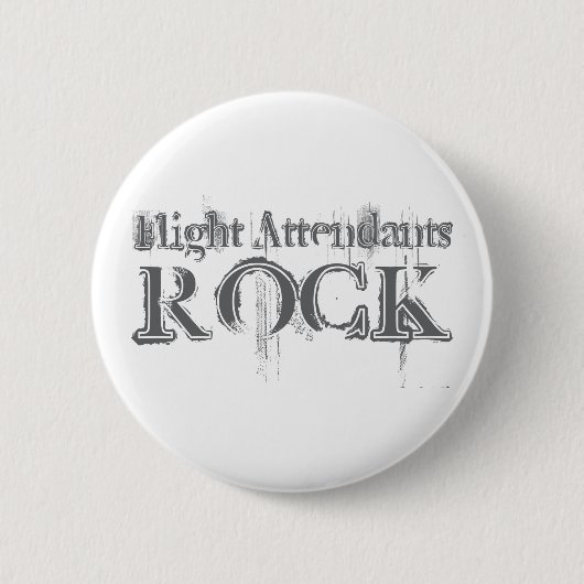 Flight Attendants Rock Ronde Button 5,7 Cm (Voorkant)