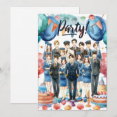 Flight attendants team Party  Kaart (Voorkant / Achterkant)