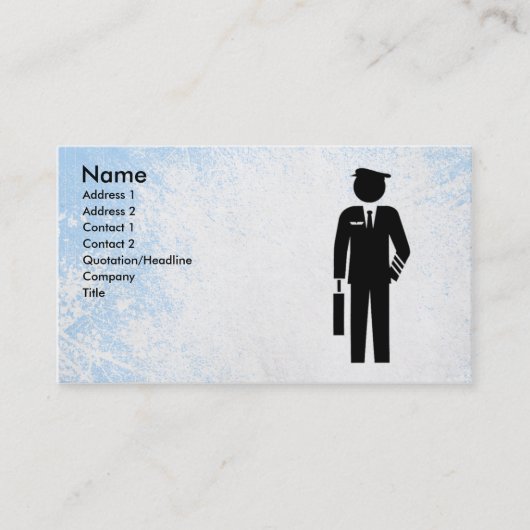 Flight Attendent Business Card-sjabloon Visitekaartje (Voorkant)