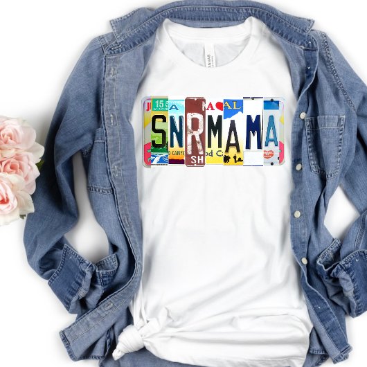 Flight Attendent Secret Language Senior Mama T-shirt