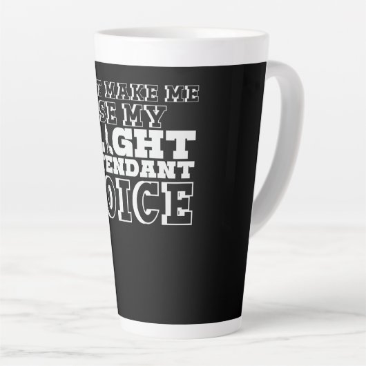 Flight Attendent Voice Pun Joke Latte Mok (Rechterhoek)