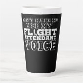Flight Attendent Voice Pun Joke Latte Mok (Voorkant)