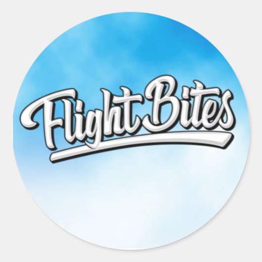 Flight Bites Circle-Sticker Ronde Sticker (Voorkant)
