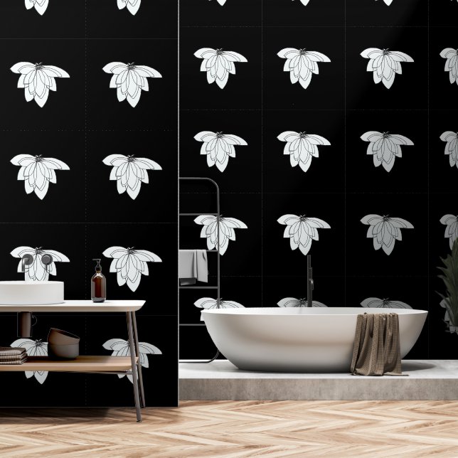 FLIGHT Black Behang (Badkamer)