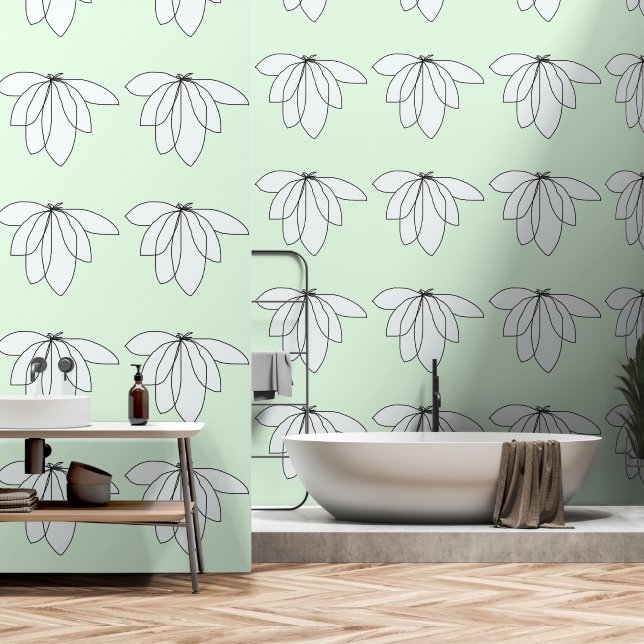FLIGHT Bleek Green Behang (Badkamer)