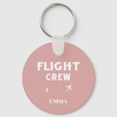FLIGHT CREW Cool Vliegtuig, Reizen, Familievakanti Sleutelhanger (Voorkant)