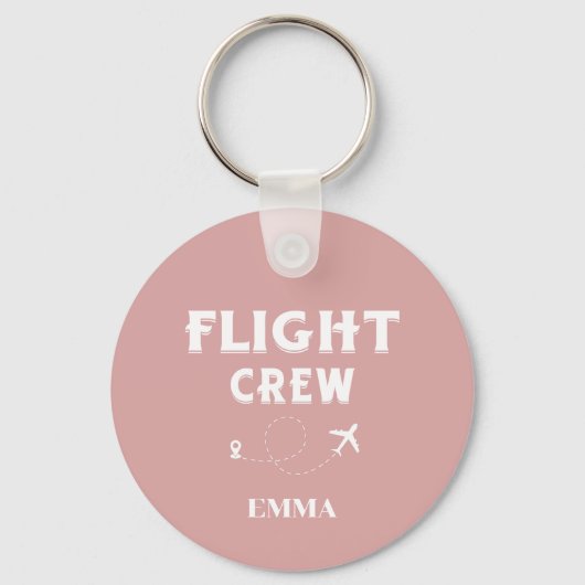 FLIGHT CREW Cool Vliegtuig, Reizen, Familievakanti Sleutelhanger (Voorkant)