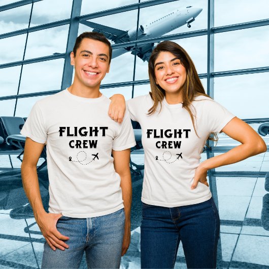FLIGHT CREW Cool Vliegtuig, Reizen, Familievakanti T-shirt