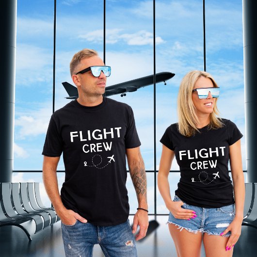 FLIGHT CREW Cool Vliegtuig, Reizen, Familievakanti T-shirt