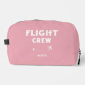 Flight Crew Pink and White Bachelorette Wedding Toilettasje (Voorkant)