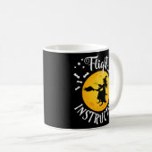 Flight Instructor Trick Or Treat Halloween Witch Koffiemok (Voorkant rechts)