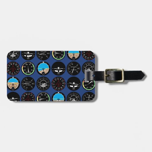 Flight Instruments Bagagelabel (Voorkant horizontaal)