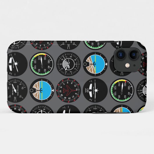 Flight Instruments Case-Mate iPhone Case (Achterkant (horizontaal))