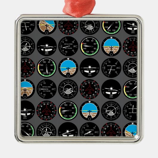 Flight Instruments Metalen Ornament (Voorkant)