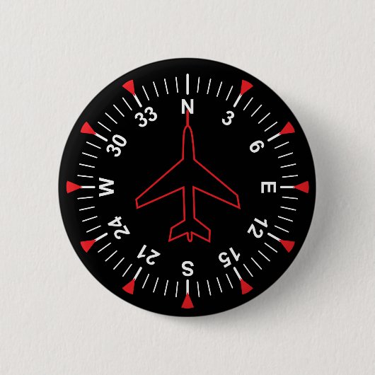 Flight Instruments Ronde Button 5,7 Cm (Voorkant)