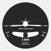 Flight Instruments Ronde Sticker (Voorkant)