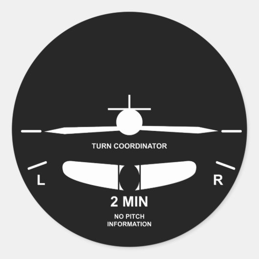 Flight Instruments Ronde Sticker (Voorkant)