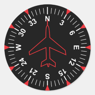 Flight Instruments Ronde Sticker
