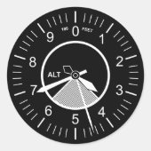Flight Instruments Ronde Sticker (Voorkant)