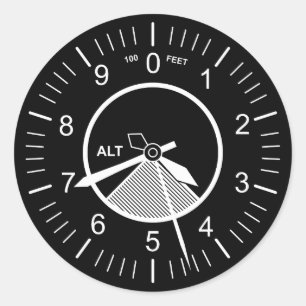 Flight Instruments Ronde Sticker