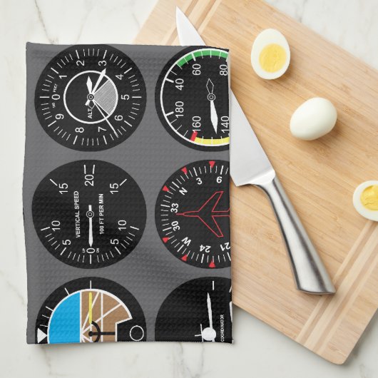 Flight Instruments Theedoek (Quarter Fold)