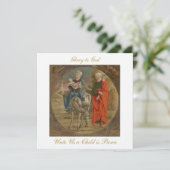 Flight into Egypt Christian Christmas Greeting Kaart (Staand voorkant)